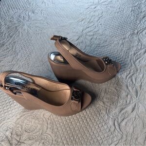 Michael Kors Tan Wedge Sandals